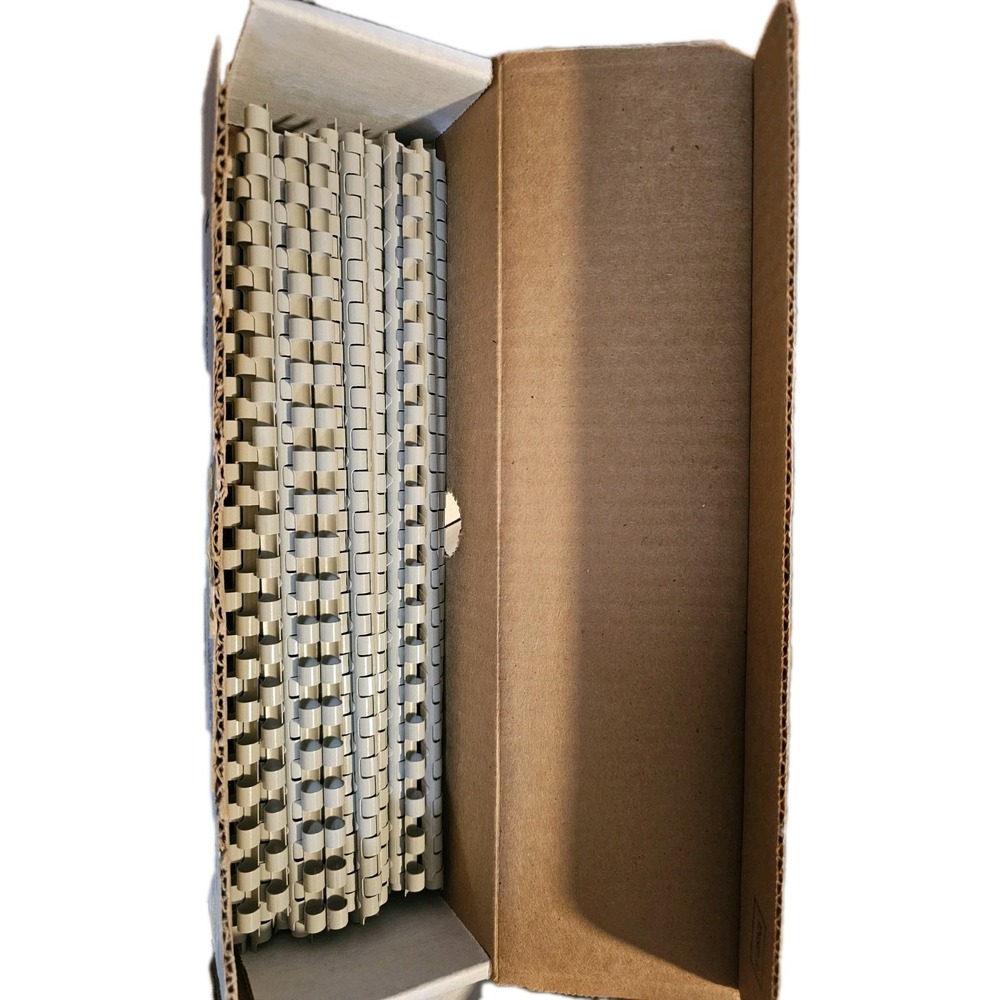 100 Pack 1/4 Inch Plastic Binding Comb, 19 Ring, 20 Sheet, Gray, Letter Size